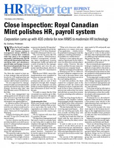 Close inspection- Royal Canadian Mint polishes HR, payroll system